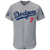 Julio Urias Los Angeles Dodgers Majestic 60th Anniversary Road Alternate On-Field Patch Flex Base Player Jersey