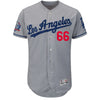 Yasiel Puig Los Angeles Dodgers Majestic 60th Anniversary Road On-Field Patch Flex Base Player Jersey