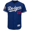 Clayton Kershaw Los Angeles Dodgers Majestic 60th Anniversary Alternate On-Field Patch Flex Base Player Jersey