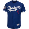 Corey Seager Los Angeles Dodgers Majestic 60th Anniversary Alternate On-Field Patch Flex Base Player Jersey