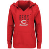 Cincinnati Reds Majestic Women's Prepare to Dazzle V-Notch Pullover Hoodie