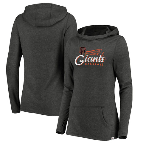 San Francisco Giants Majestic Women's Winning Side Long Sleeve Tri-Blend Cowl Hoodie