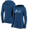 Los Angeles Dodgers Majestic Women's Winning Side Long Sleeve Tri-Blend Cowl Hoodie