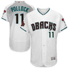 AJ Pollock Arizona Diamondbacks Majestic Alternate 20th Anniversary On-Field Patch Flex Base Player Jersey