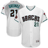 Zack Greinke Arizona Diamondbacks Majestic Alternate 20th Anniversary On-Field Patch Flex Base Player Jersey
