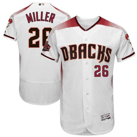 Shelby Miller Arizona Diamondbacks Majestic Home 20th Anniversary On-Field Patch Flex Base Player Jersey/Sedona Red