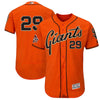 Jeff Samardzija San Francisco Giants Majestic Home On-Field 60th Season Patch Flex Base Player Jersey
