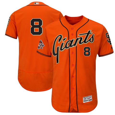 Hunter Pence San Francisco Giants Majestic Alternate On-Field 60th Season Patch Flex Base Player Jersey