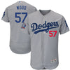 Alex Wood Los Angeles Dodgers Majestic 60th Anniversary Home On-Field Patch Flex Base Player Jersey