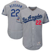 Clayton Kershaw Los Angeles Dodgers Majestic 60th Anniversary Road On-Field Patch Flex Base Player Jersey