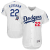 Clayton Kershaw Los Angeles Dodgers Majestic 60th Anniversary Alternate On-Field Patch Flex Base Player Jersey