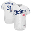 Joc Pederson Los Angeles Dodgers Majestic 60th Anniversary Road Alternate On-Field Patch Flex Base Player Jersey