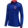 Chicago Cubs Majestic Women's Extremely Clear Cool Base Raglan 1/2-Zip Jacket