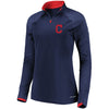 Cleveland Indians Majestic Women's Extremely Clear Cool Base Raglan 1/2-Zip Jacket