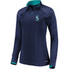 Seattle Mariners Majestic Women's Extremely Clear Cool Base Raglan 1/2-Zip Jacket