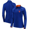 New York Mets Majestic Women's Extremely Clear Cool Base Raglan 1/2-Zip Jacket