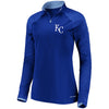 Kansas City Royals Majestic Women's Extremely Clear Cool Base Raglan 1/2-Zip Jacket