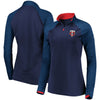 Minnesota Twins Majestic Women's Extremely Clear Cool Base Raglan 1/2-Zip Jacket
