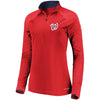 Washington Nationals Majestic Women's Extremely Clear Cool Base Raglan 1/2-Zip Jacket