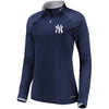 New York Yankees Majestic Women's Extremely Clear Cool Base Raglan 1/2-Zip Jacket