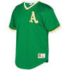 Oakland Athletics Mitchell & Ness Mesh V-Neck Jersey