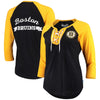 Boston Bruins Touch by Alyssa Milano Women's Home Run 3/4-Sleeve T-Shirt
