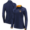 Milwaukee Brewers Majestic Women's Extremely Clear Cool Base Raglan 1/2-Zip Jacket