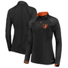 Baltimore Orioles Majestic Women's Extremely Clear Cool Base Raglan 1/2-Zip Jacket