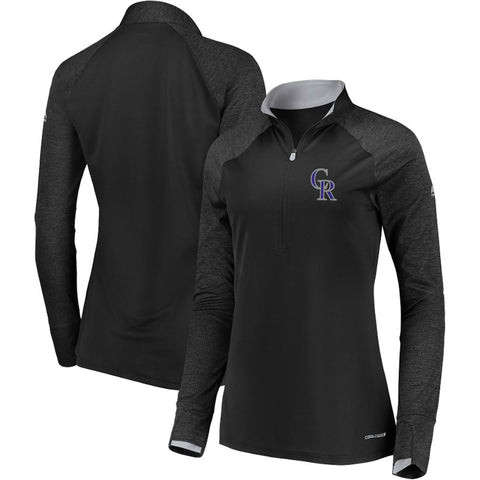 Colorado Rockies Majestic Women's Extremely Clear Cool Base Raglan 1/2-Zip Jacket