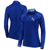 Kansas City Royals Majestic Women's Extremely Clear Cool Base Raglan 1/2-Zip Jacket