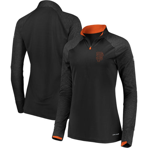 San Francisco Giants Majestic Women's Extremely Clear Cool Base Raglan 1/2-Zip Jacket