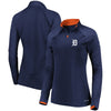 Detroit Tigers Majestic Women's Extremely Clear Cool Base Raglan 1/2-Zip Jacket