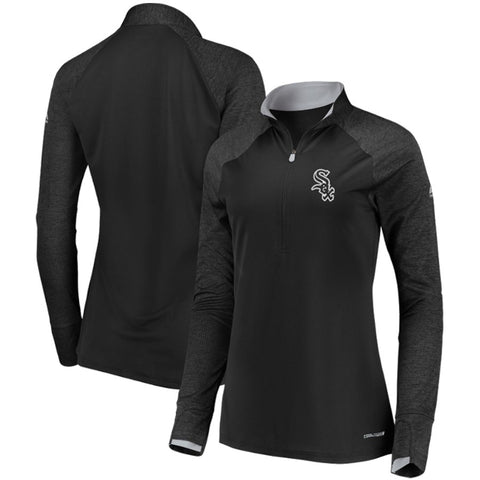 Chicago White Sox Majestic Women's Extremely Clear Cool Base Raglan 1/2-Zip Jacket