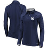 New York Yankees Majestic Women's Extremely Clear Cool Base Raglan 1/2-Zip Jacket