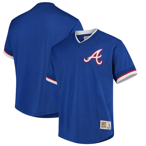 Atlanta Braves Mitchell & Ness Mesh V-Neck Jersey