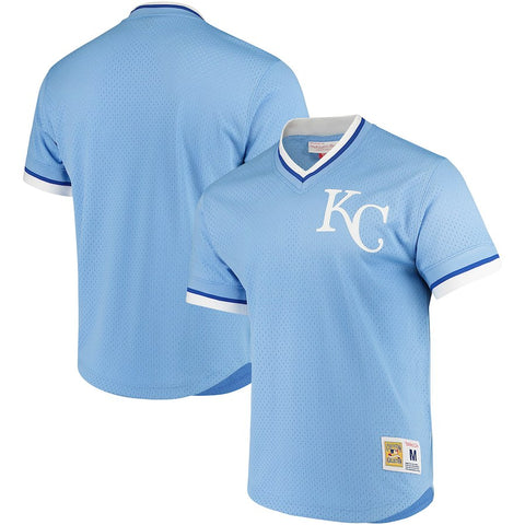 Kansas City Royals Mitchell & Ness Mesh V-Neck Jersey