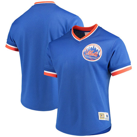 New York Mets Mitchell & Ness Mesh V-Neck Jersey