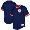 St. Louis Cardinals Mitchell & Ness Mesh V-Neck Jersey