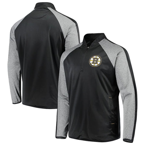 Boston Bruins G-III Sports by Carl Banks Fast Track Raglan Half-Zip Pullover Jacket