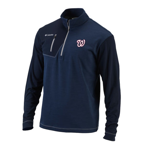 Washington Nationals Columbia Regulation Omni-Heat Quarter-Zip Sweatshirt