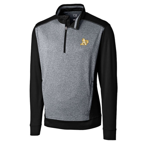 Oakland Athletics Cutter & Buck Replay Big & Tall Half-Zip Jacket