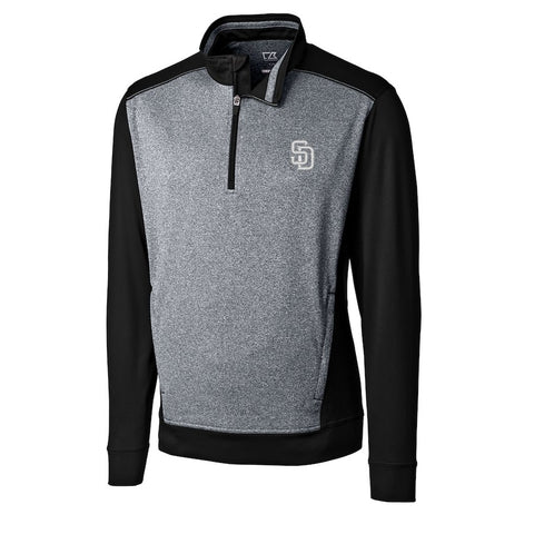 San Diego Padres Cutter & Buck Replay Big & Tall Half-Zip Jacket