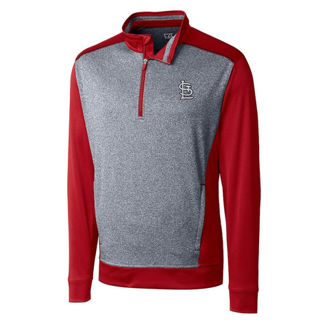 St. Louis Cardinals Cutter & Buck Replay Big & Tall Half-Zip Jacket