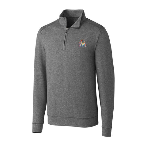 Miami Marlins Cutter & Buck Shoreline Half-Zip Jacket
