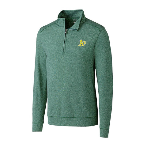 Oakland Athletics Cutter & Buck Shoreline Half-Zip Jacket
