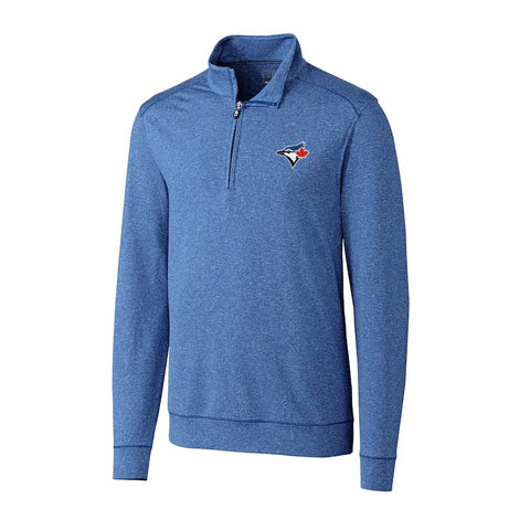 Toronto Blue Jays Cutter & Buck Shoreline Half-Zip Jacket