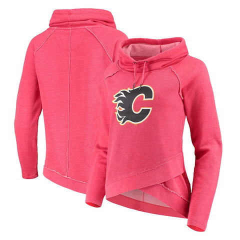 Calgary Flames Touch by Alyssa Milano Women's Wildcard Raglan Long Sleeve T-Shirt - Heathered Red