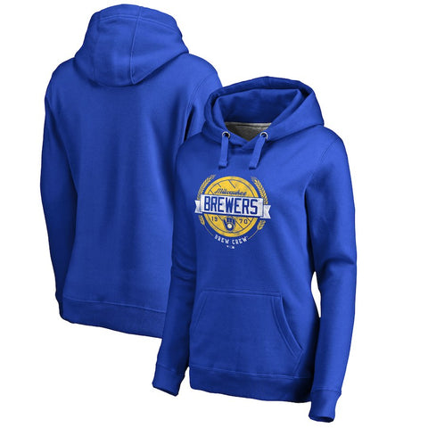 Milwaukee Brewers   Women's Hometown Collection Barrel Men Pullover Hoodie - Royal