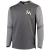 Miami Marlins Majestic Alternate Authentic Tech Fleece Pullover Sweatshirt