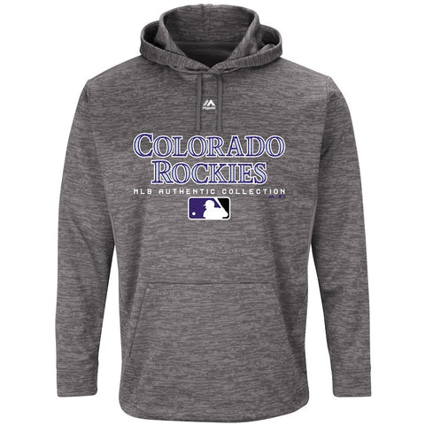 Colorado Rockies Majestic Authentic Collection Team Drive Ultra-Streak Fleece Pullover Hoodie